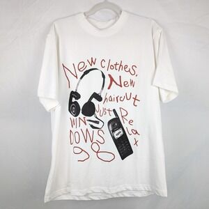 Vintage Windows 98 Y2K Mens T Shirt Size M White Single Stitch Cyber Tech Nokia